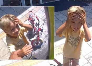 Polisten kaldırımda kasksız bisiklet süren çocuğa gülümseten ceza | VİDEO HABER