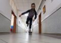 Görme engelli Evelina’nın paten tutkusu