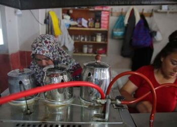 Köy kahvehanesini anne kız işletiyor