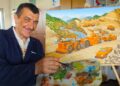 İşçi ressam, yol çalışmalarını tuvale aktardı