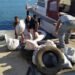 Datça’da deniz dibinden 2 saatte 2 ton atık çıkarıldı