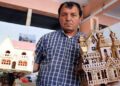 Ağaç kökleri maket evlerde hayat buluyor