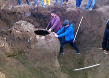 Niğde’de Bizans dönemine ait pithos bulundu