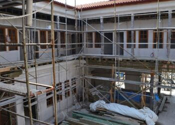 154 yıllık Osmanlı hanında restorasyon çalışmaları sürüyor