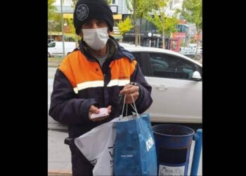 Temizlik işçisinden insanlık dersi!