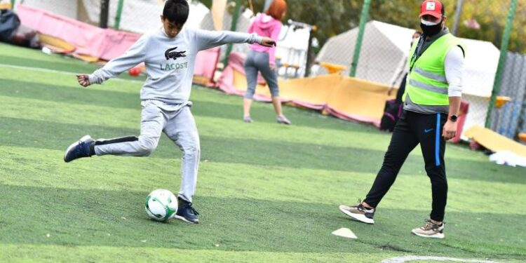 Depremzede çocuklar için spor