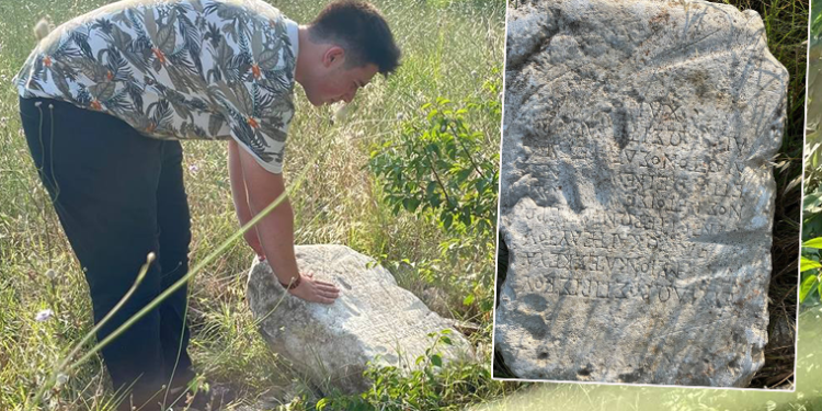 Tarlada 2 bin yıllık kitabe bulundu
