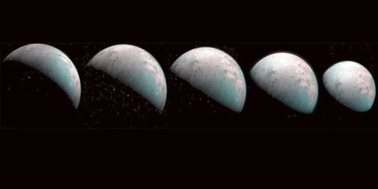 Jüpiter’in uydusu Ganymede’in kuzey kutbunun görüntüleri paylaşıldı
