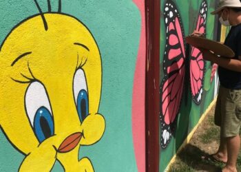 Sanayi ile anılan ilçenin duvarlarını renklendiriyor