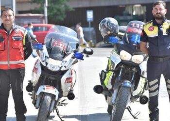 İstanbul’un motosiklet ambulansları ilk kez görüntülendi