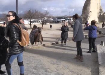 Yeni yılda Kapadokya’da turist yoğunluğu