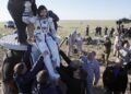 Soyuz kapsülü 168 günün ardından yeryüzüne indi