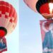 Türkiye’nin ilk yerli sıcak hava balonu, Atatürk posteri ve Türk bayrağı ile havalandı