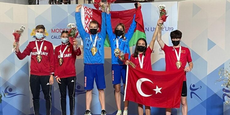 Genç milli pentatletlerden Portekiz’de bronz madalya