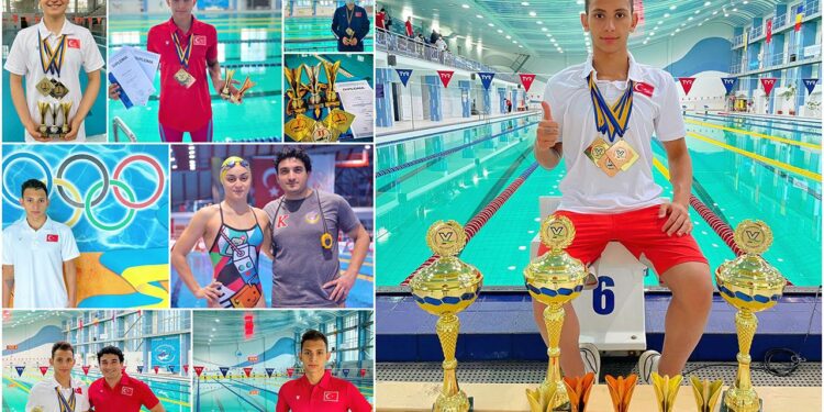 Milli yüzücülerden 8 madalya