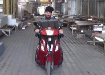 Engelli İlkin motosikletine kavuştu