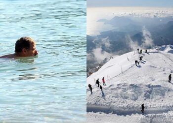 Antalya’da kar ve deniz keyfi bir arada
