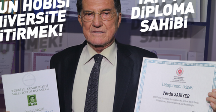 Onun hobisi üniversite bitirmek: 14 diploması var