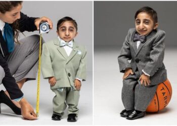 Dünyanın en kısa adamı seçildi: Telefon taşırken zorlanıyor