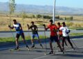 Muş’ta kayaklı koşu sporcuları asfaltta şampiyonalara hazırlanıyor