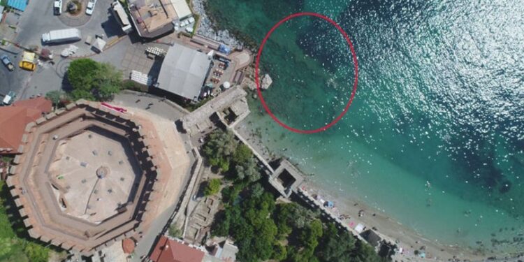 Alanya Kalesi’nde büyük keşif… Sert dalgalarla ortaya çıktı
