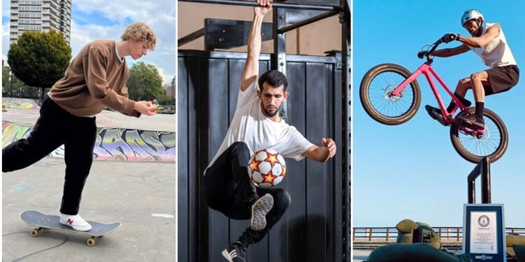 Guinness rekortmenleri becerilerini sergiledi