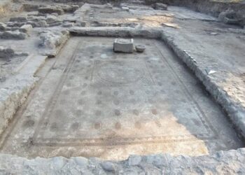 1800 yıllık mozaik gün ışığında