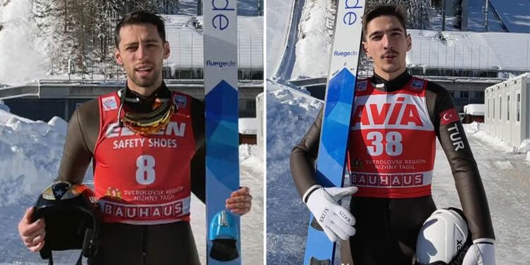 Kayakla atlama olimpik milli sporcularından tarihi başarı