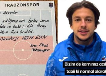Trabzonsporlu futbolcular büfeden aldıklarının parasını not yazarak bıraktılar