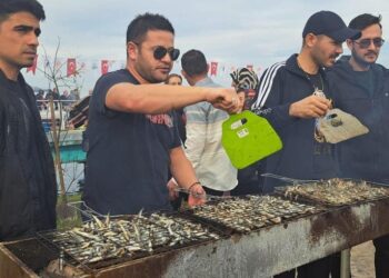 Ordu’daki festivalde 7 ton hamsi pişirilip, ikram edildi