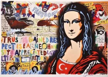 Fransız sanatçı sergiledi: Türk bayraklı Mona Lisa