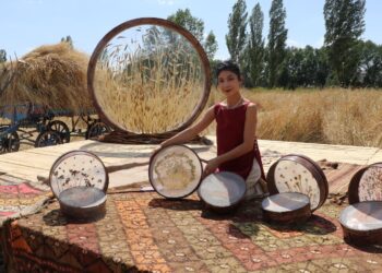 Sanat eserine dönüştürülen elekler müzede sergilenecek