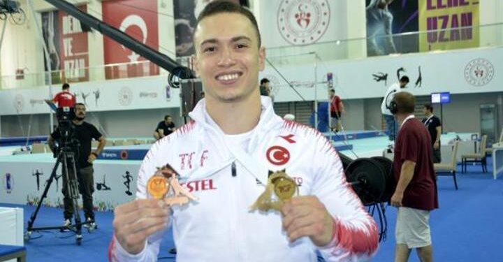 Milli cimnastikçi Ahmet Önder’den altın madalya