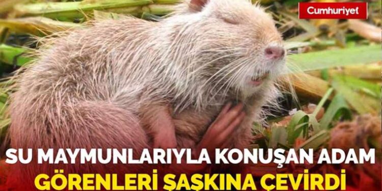 Edirne’de su maymunlarına konuşan adam görenleri şaşkına çevirdi