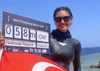 Milli sporcu Yağmur Ergün’den Türkiye rekoru