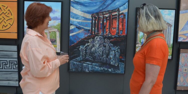 Kütahya’daki sanatçılar Aizanoi Antik Kenti’ni resmetti