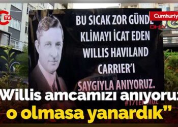 Adana’da gülümseten anlar.Klimanın mucidi anıldı, tatlı dağıtıldı